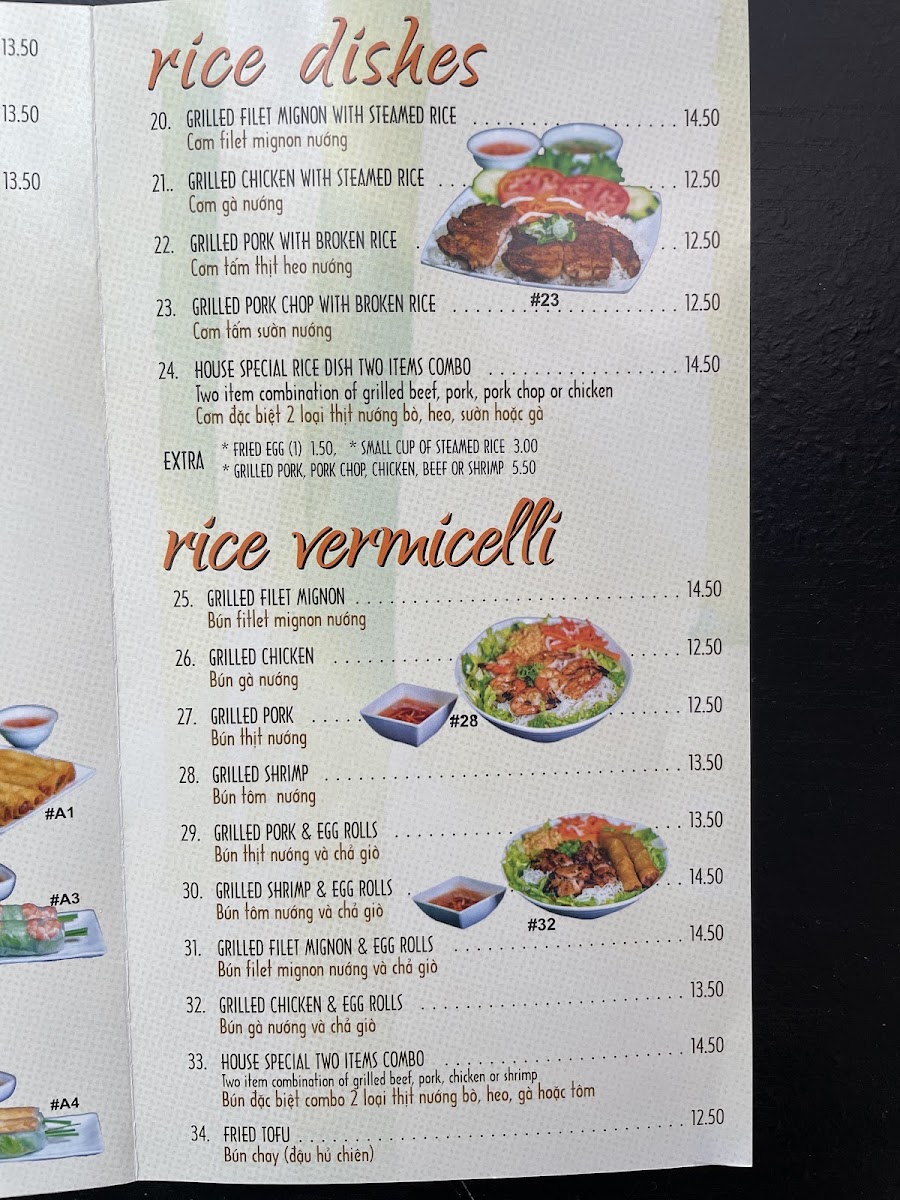 PHO 7 COW Menu - Image 1